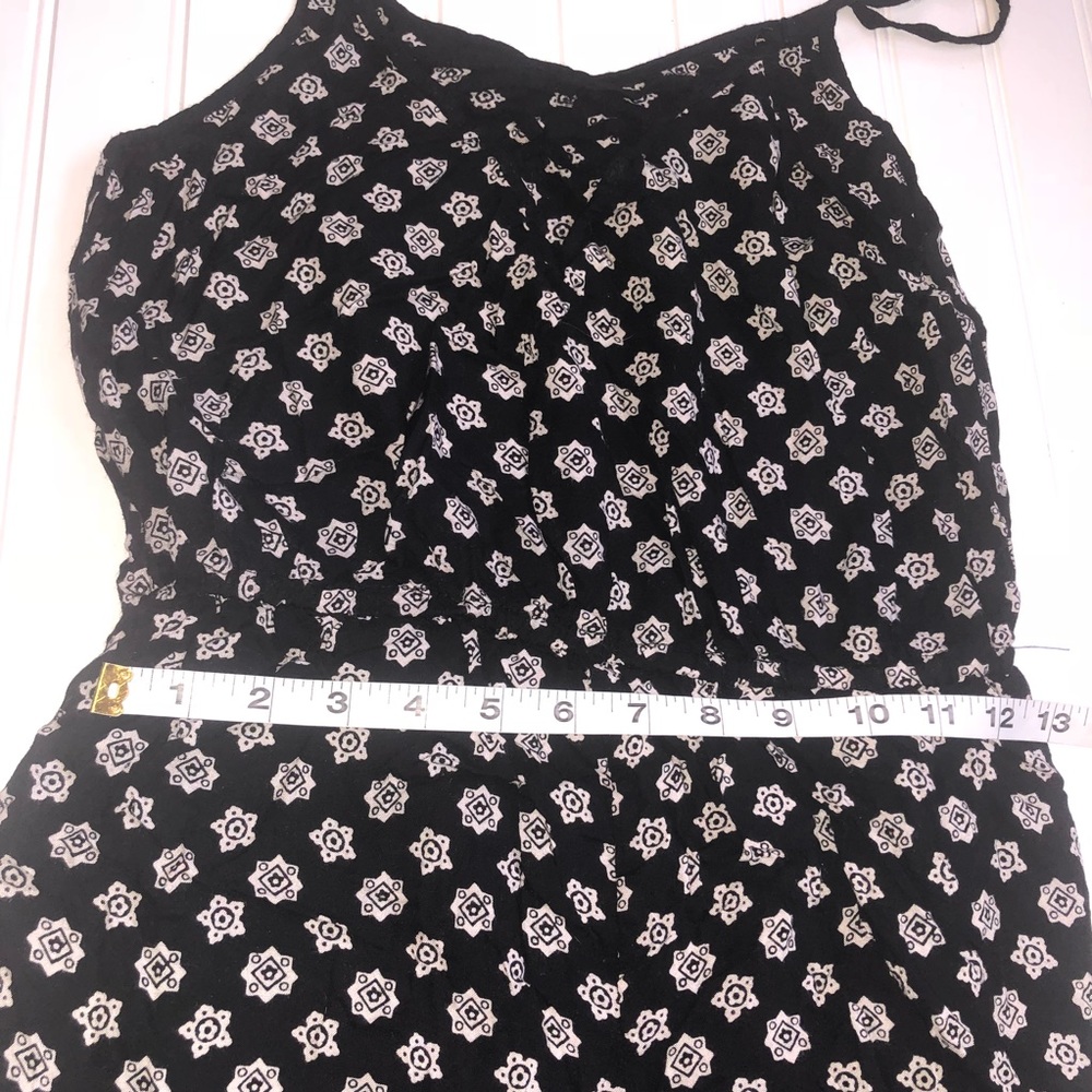 Francesca’s Black Boho Floral Lace Up Romper - Picture 7 of 7